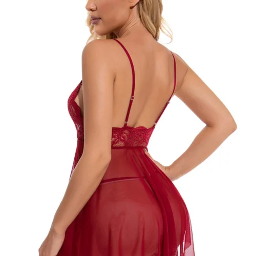 3WISHES Lingerie Mesh And Lace Flutter Babydoll 9 3WISHES Lingerie Mesh And Lace Flutter Babydoll