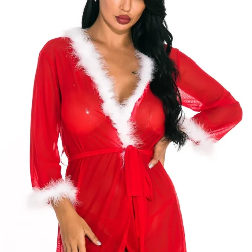 3WISHES Robes Sexy Santa Robe