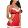 3WISHES Mistletoe Mistress Chemise Lingerie