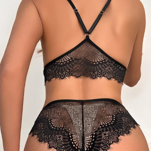 3WISHES Midnight Surprise Bra Set