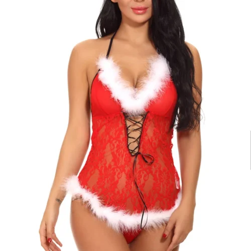 3WISHES Christmas Wish Teddy Teddy Lingerie