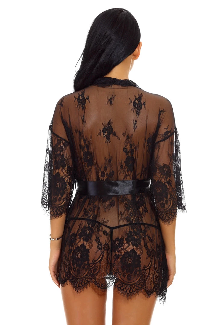 3WISHES Eyelash Lace And Mesh Robe 9 3WISHES Eyelash Lace And Mesh Robe