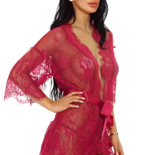 3WISHES Eyelash Lace And Mesh Robe 13 3WISHES Eyelash Lace And Mesh Robe