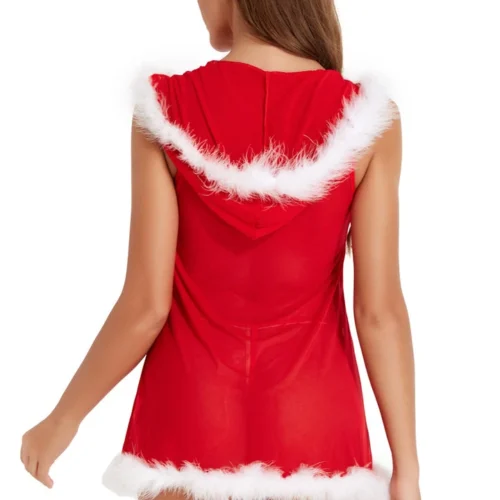 3WISHES Lingerie Flyaway Santa Babydoll