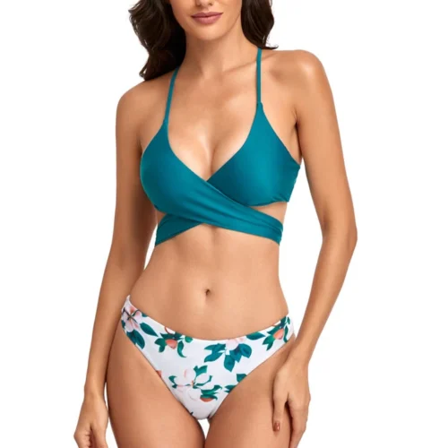 3WISHES Teal Tropics Bikini