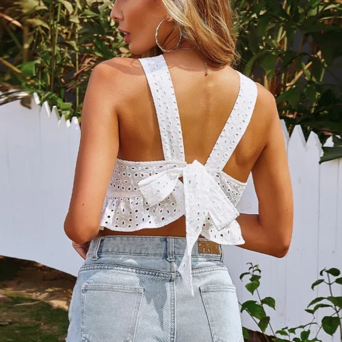 3Wishes Tops Flirty Ruffle Crop Top 12 3Wishes Tops Flirty Ruffle Crop Top