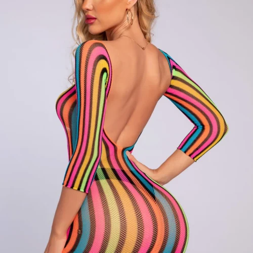 3WISHES Lingerie Multicolor Net Chemise